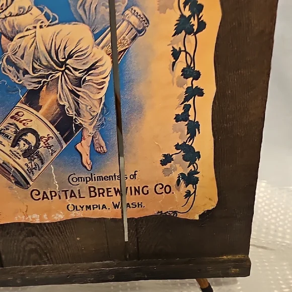 Vintage Olympia Beer Advertisement On Reclaimed Wood. - Picture 5 of 9